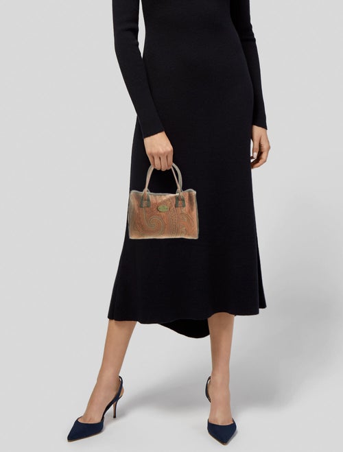 Etro Canvas Patterned Handle Bag