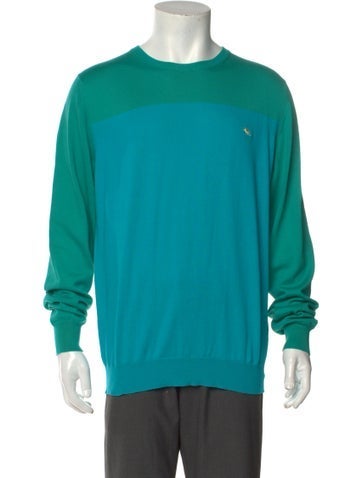Etro Sweaters Colorblock Pattern Crew Neck Pullover 3XL