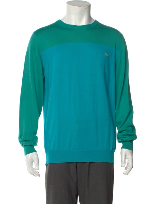 Etro Colorblock Pattern Crew Neck Pullover