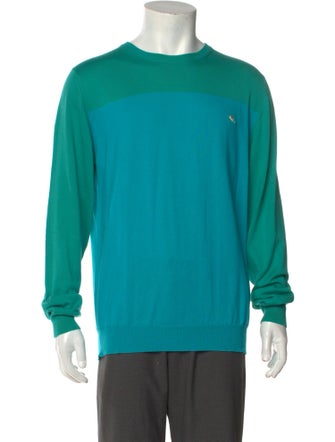 Etro Colorblock Pattern Crew Neck Pullover