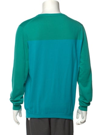 Etro Colorblock Pattern Crew Neck Pullover