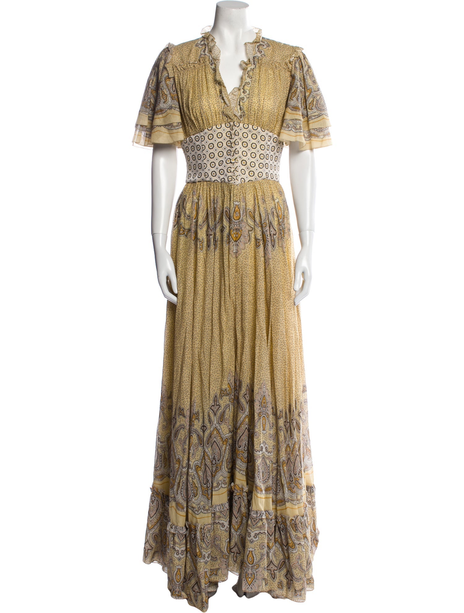 ワンピース ETRO PRINTED ETTE LONG DRESS ETRO Ruffled printed georgette midi dress | NET-A-PORTER