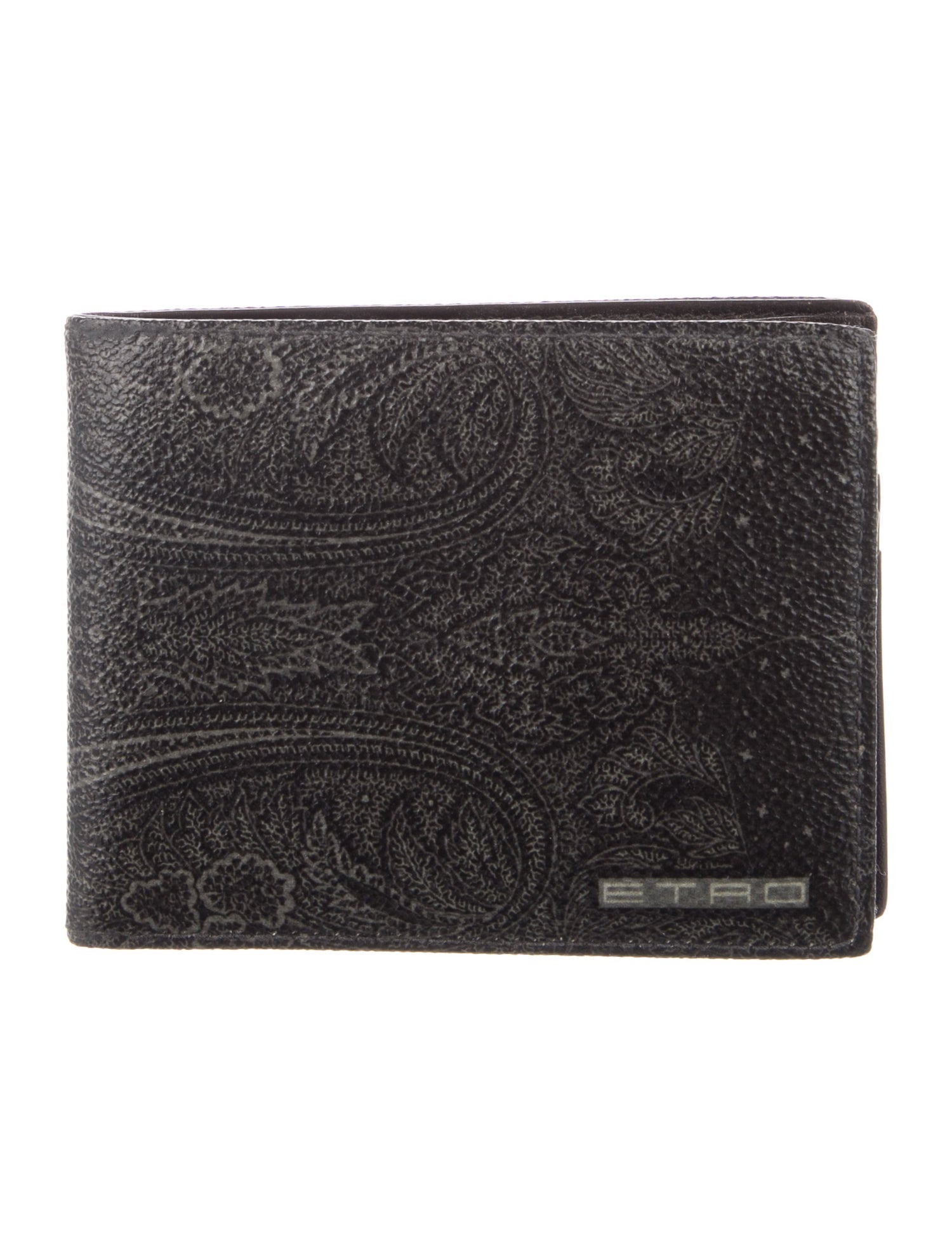【送料&関税込】Etro Paisley Wallet Vintage Etro Paisley Leather Compact Wallet With Original