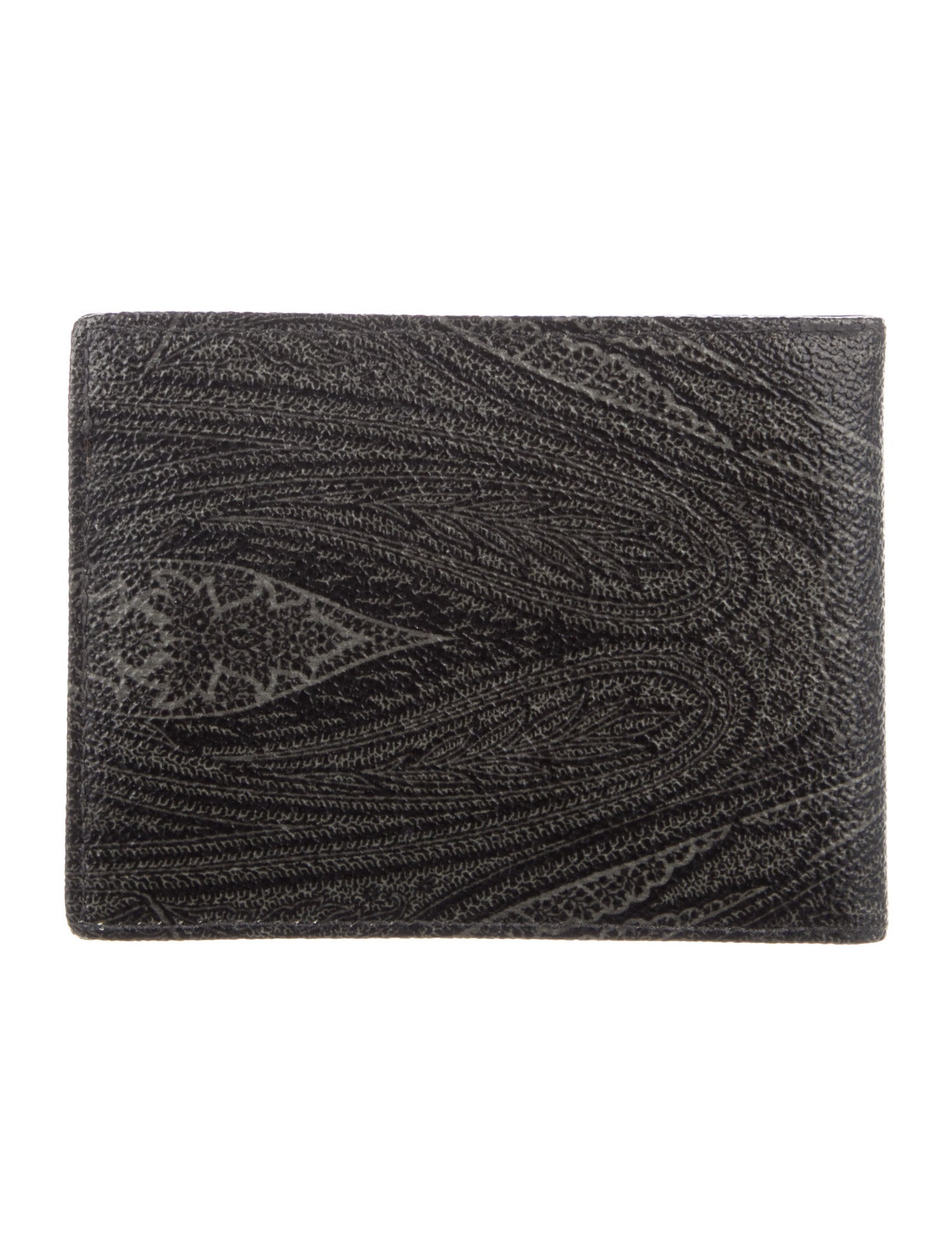 Etro Paisley Print Bifold Wallet - Black Wallets