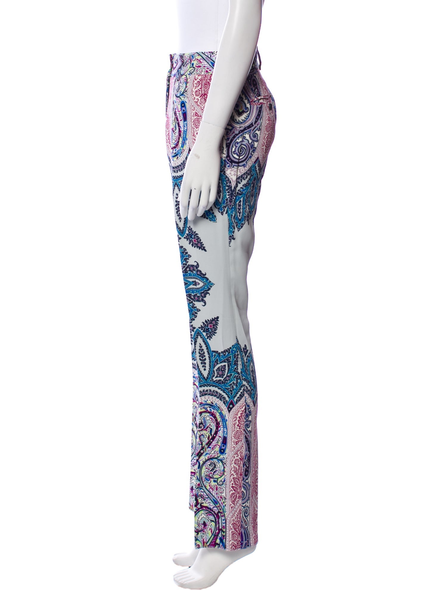 Leto | Paisley patchwork print satin wide-leg trousers main image 1