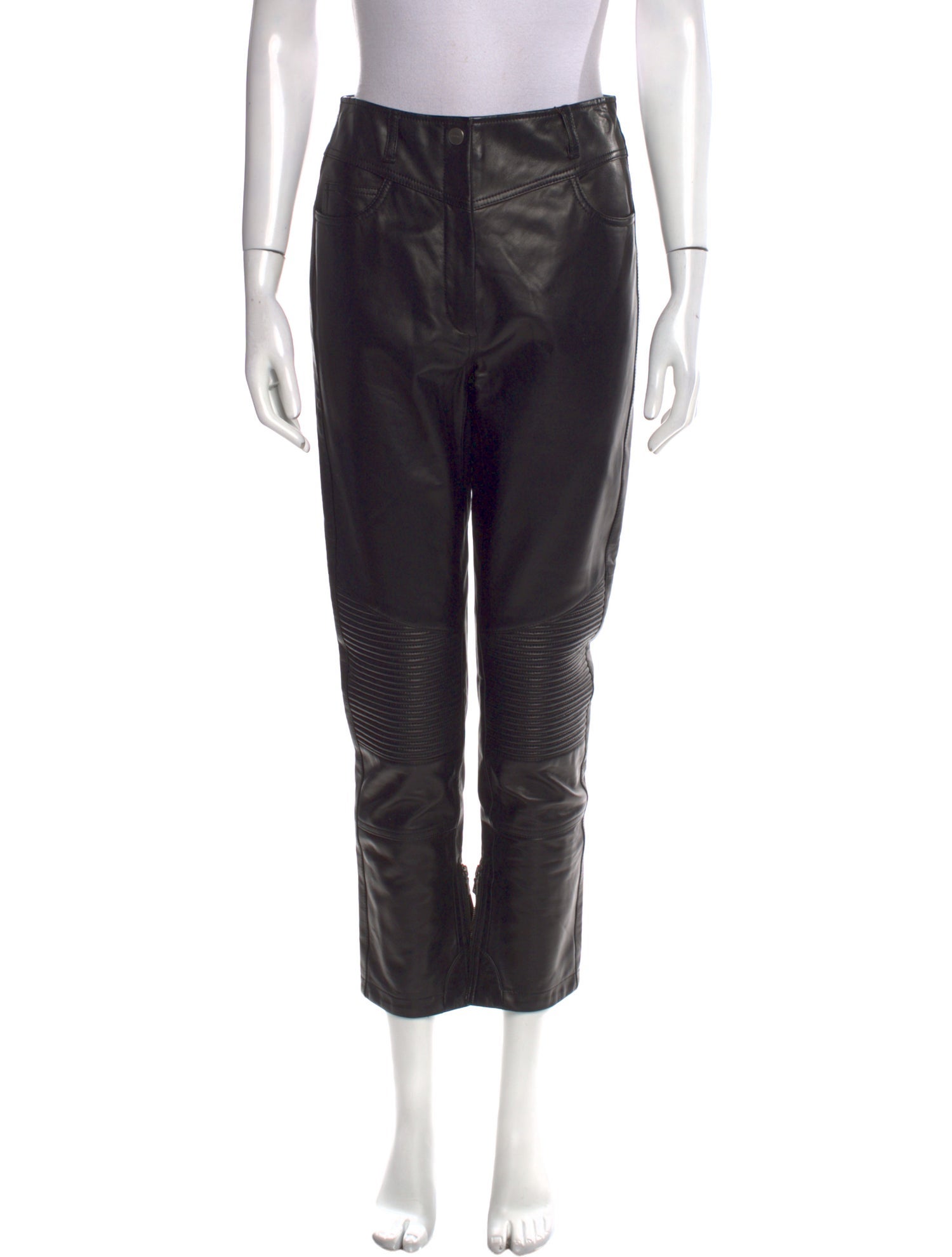 Etro Lamb Leather Straight Leg Pants
