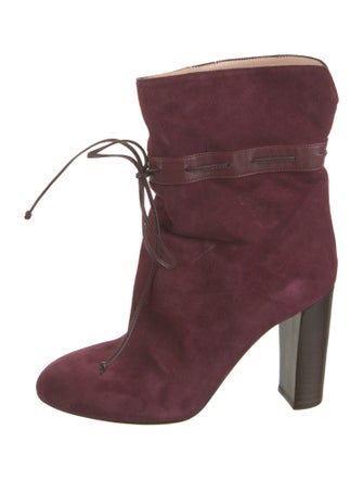 Etro Suede Tassel Accents Lace-Up Boots