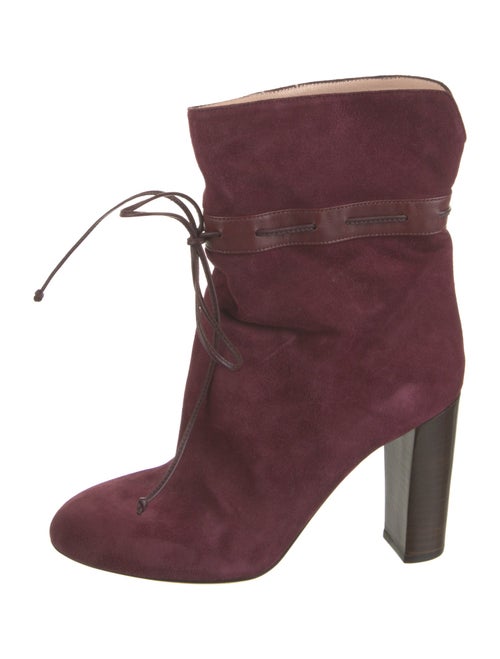 Etro Suede Tassel Accents Lace-Up Boots