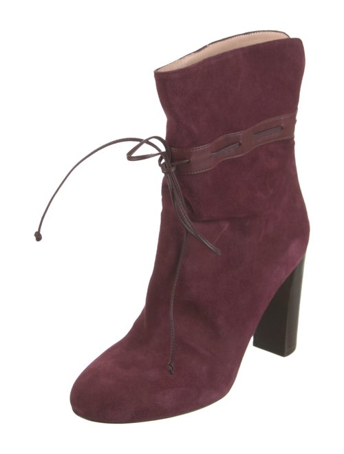 Etro Suede Tassel Accents Lace-Up Boots