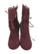 Etro Suede Tassel Accents Lace-Up Boots