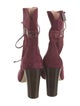 Etro Suede Tassel Accents Lace-Up Boots