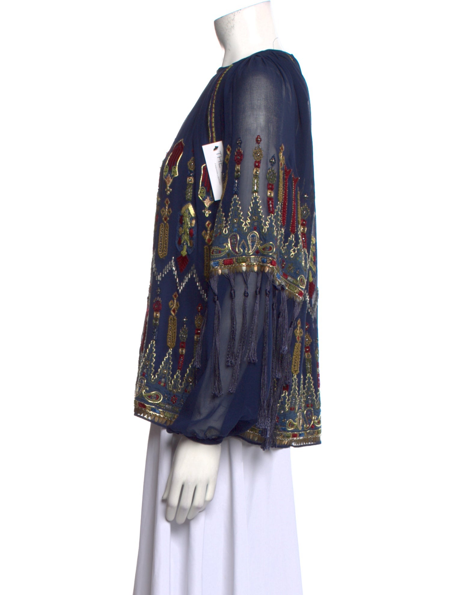 Etro Printed Mock Neck Blouse