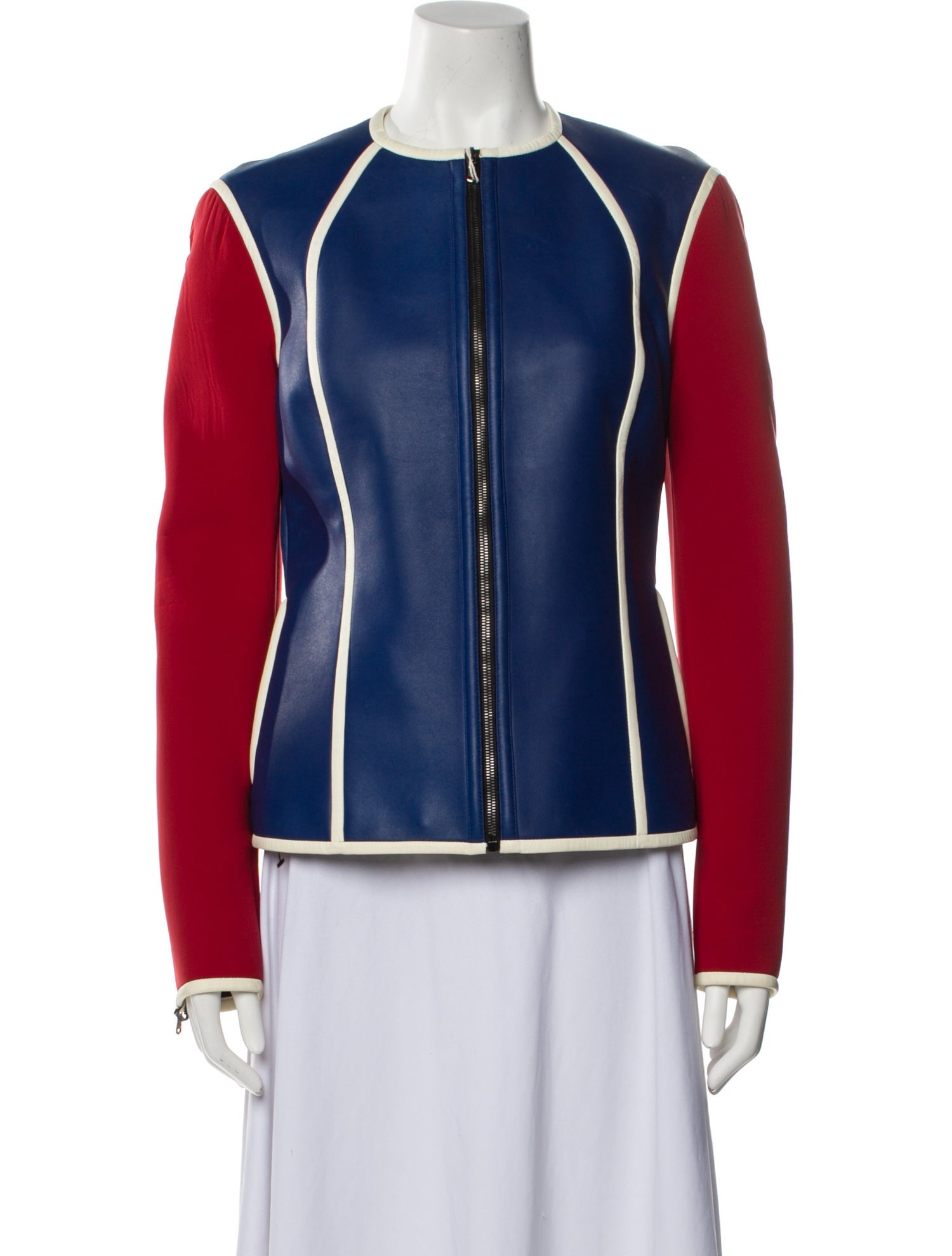 Etro Colorblock Pattern Biker Jacket