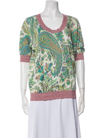Etro Linen Paisley Print Sweater