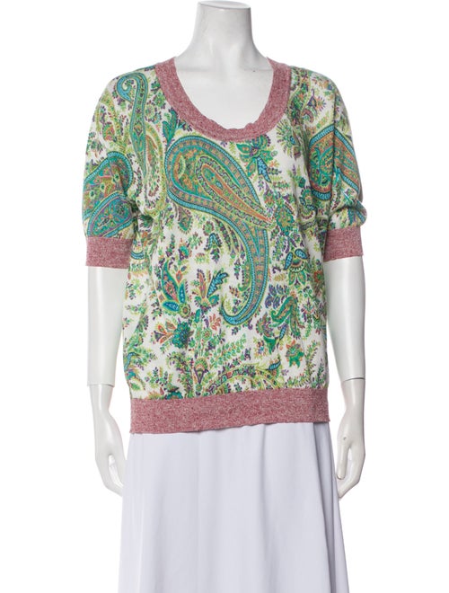 Etro Linen Paisley Print Sweater