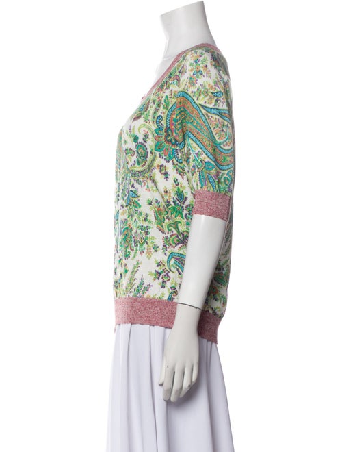 Etro Linen Paisley Print Sweater