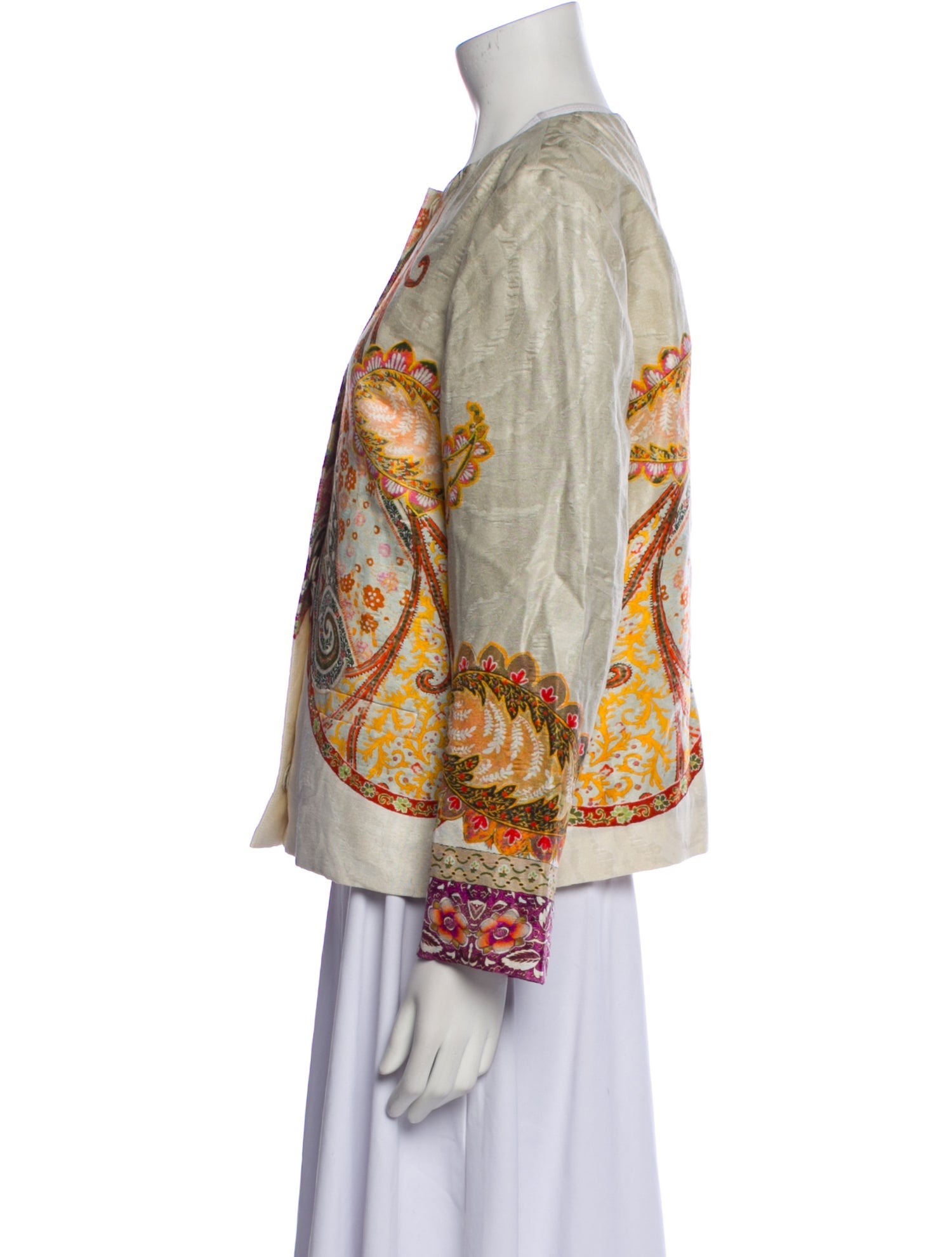 Etro Silk Floral Print Jacket