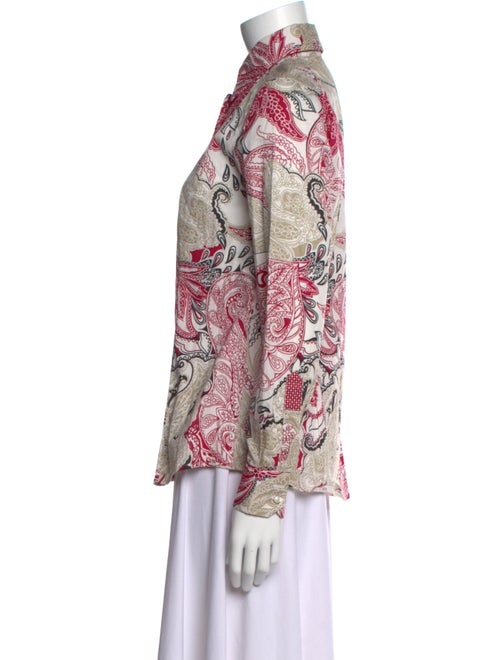 Etro Paisley Print Long Sleeve Button-Up Top