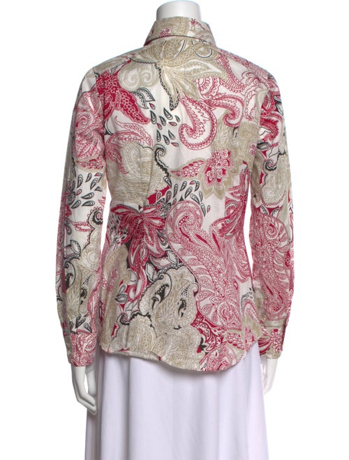 Etro Paisley Print Long Sleeve Button-Up Top