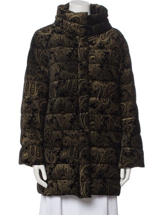 Etro Paisley Print Faux Fur Jacket