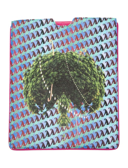 Etro Leather Trim Coated Canvas Tablet Case