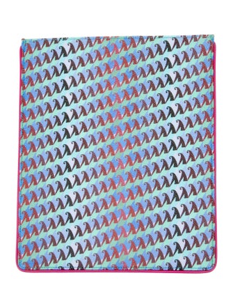 Etro Leather Trim Coated Canvas Tablet Case