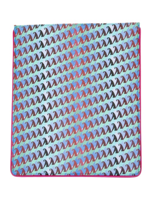 Etro Leather Trim Coated Canvas Tablet Case