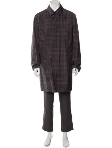 Etro Outerwear Plaid Print Overcoat Us38, It48 | M