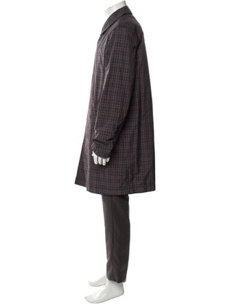 Etro Plaid Print Overcoat
