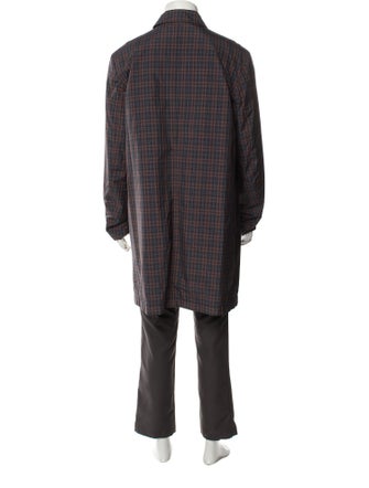 Etro Plaid Print Overcoat