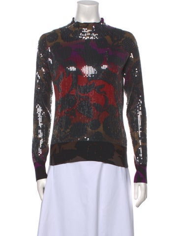 Etro Knitwear Silk Printed Sweater Us4, It40 | S