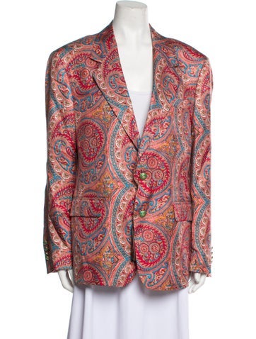 Etro Jackets Silk Printed Blazer Us4, It40 | S