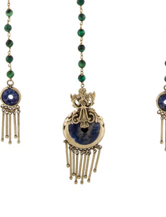 Etro Multi Stone & Enamel Lavalier Necklace