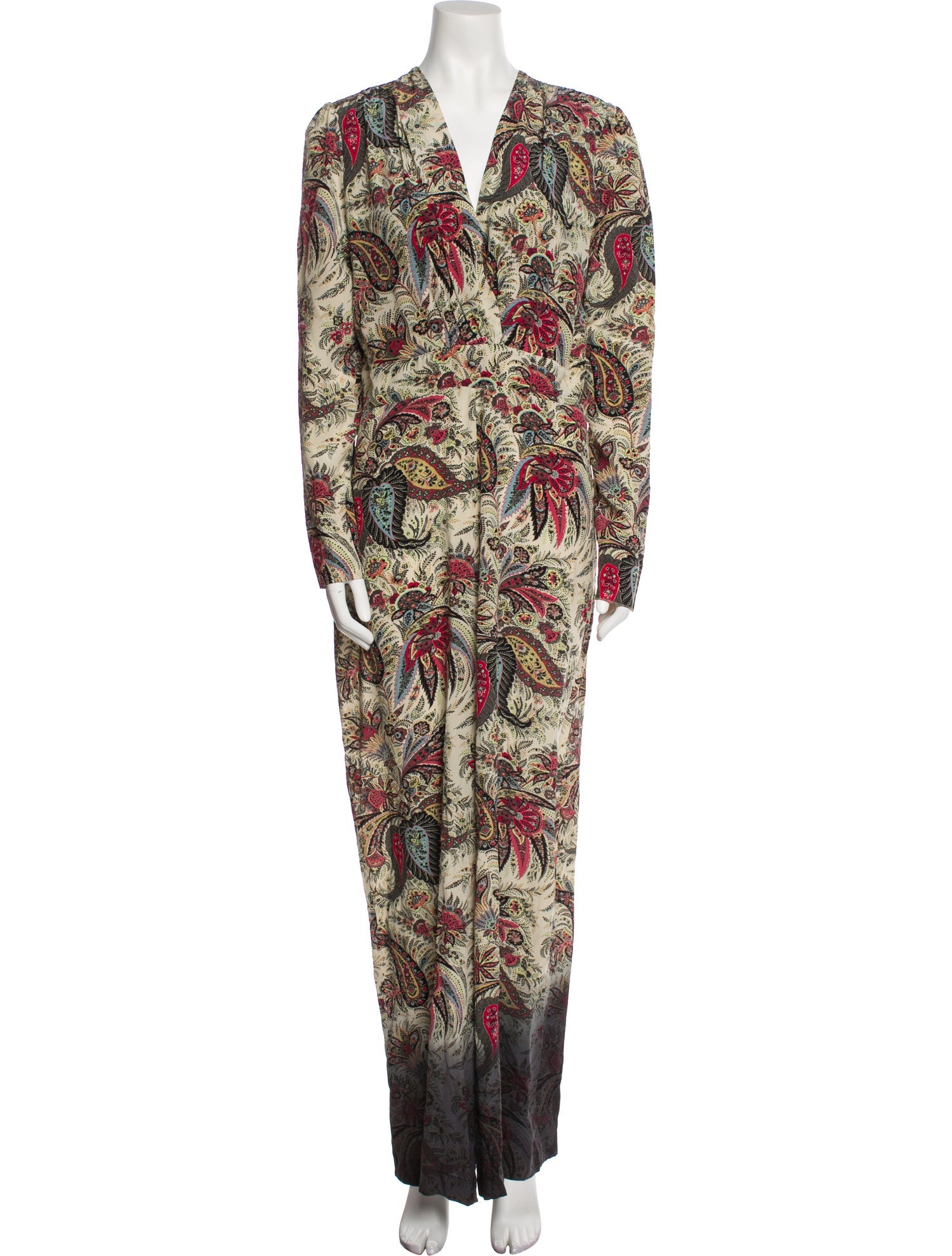 Etro Silk Paisley Print Jumpsuit