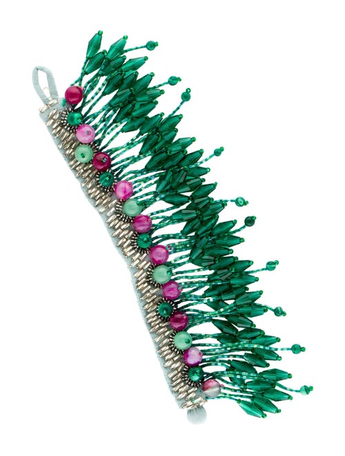 Etro Multi-Stone, Crystal & Fabric Bead Charm Bracelet