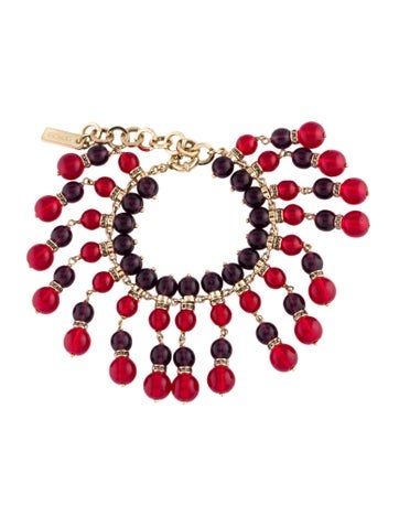 Etro Link Crystal & Resin Dangle Bracelet