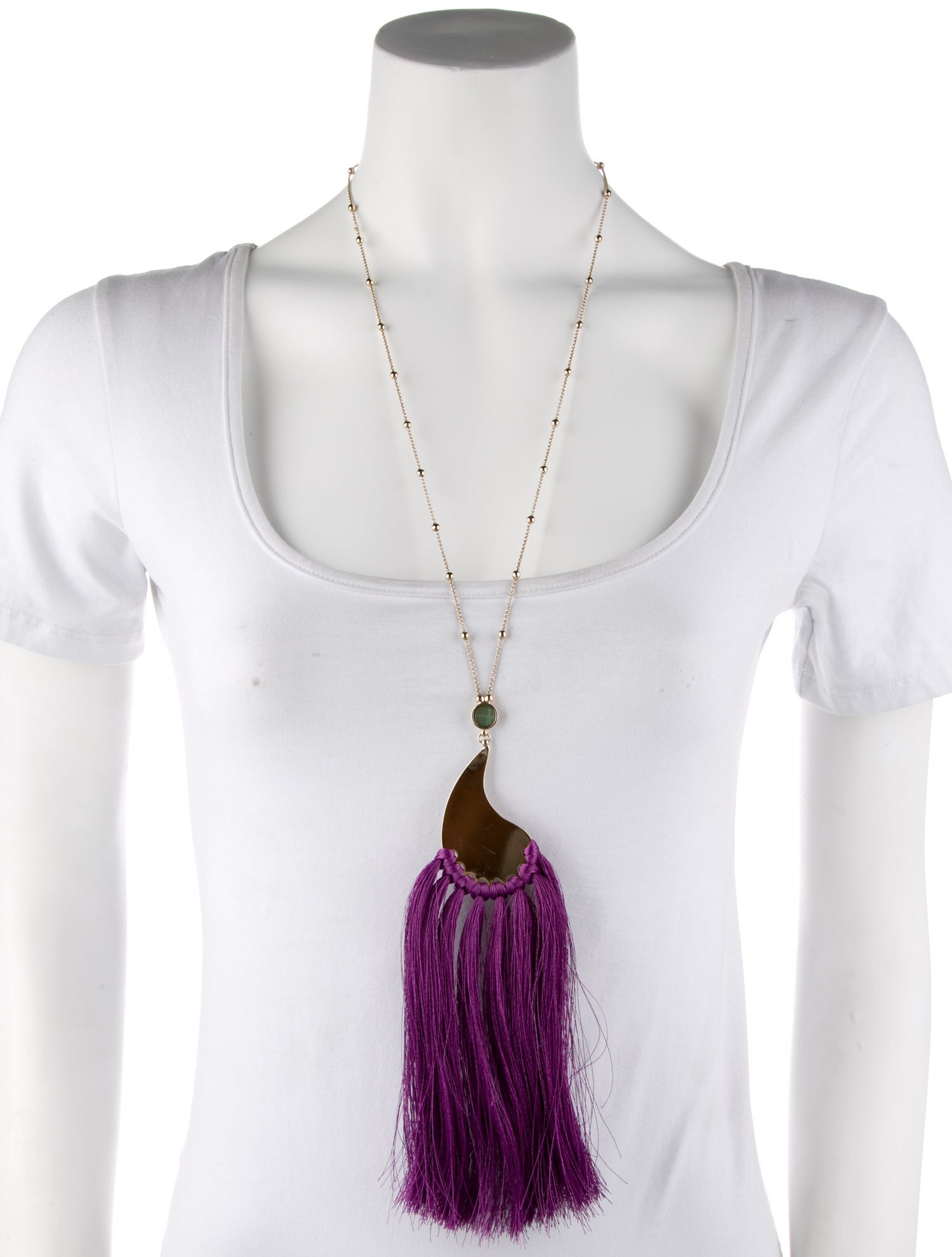 Etro Paisley Tassel Pendant Necklace