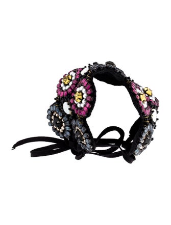 Etro Faux Pearl, Crystal and Bead Wrap Bracelet