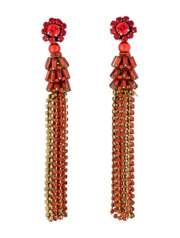 Etro Tassel Crystal Bead Earrings