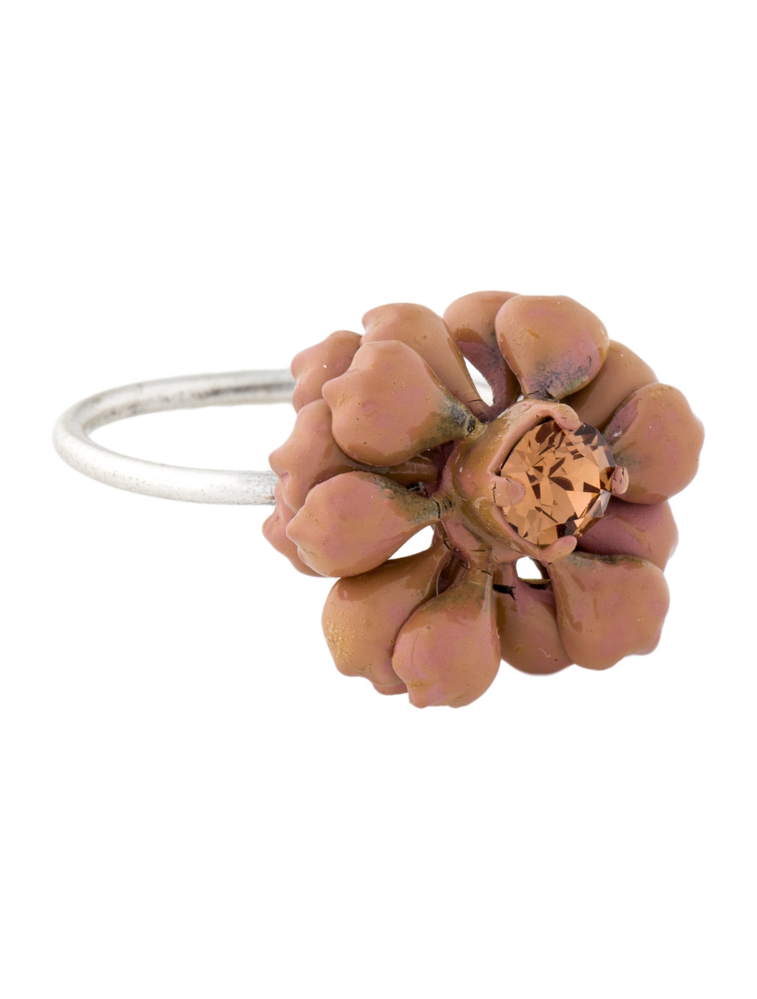 Etro Crystal & Enamel Cocktail Ring