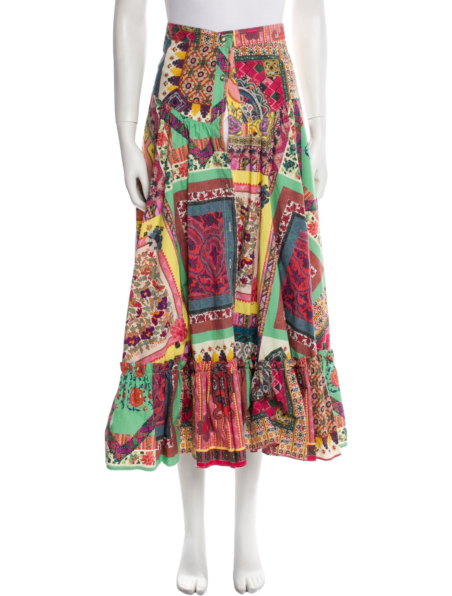 Etro Floral Print Midi Length Skirt