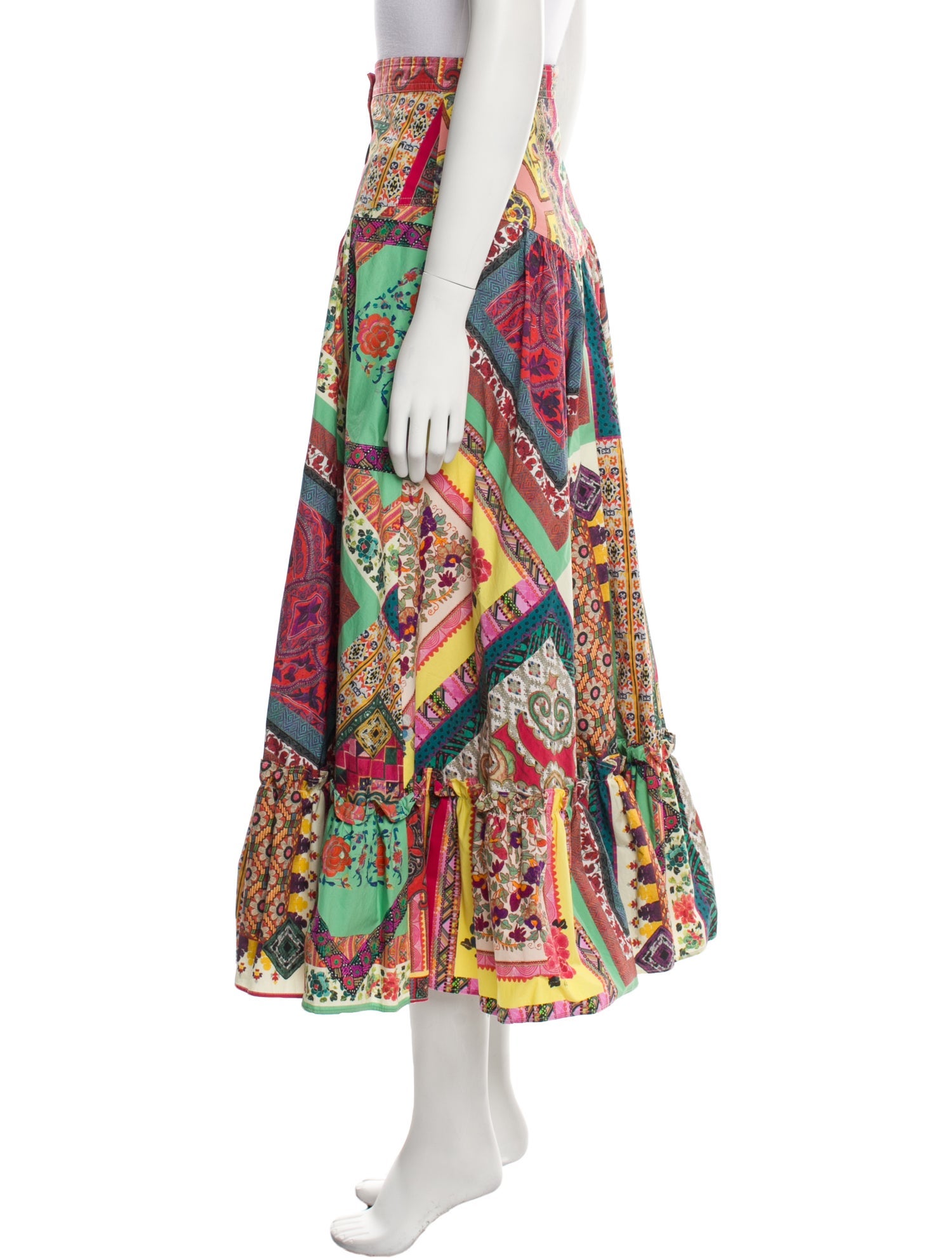 Etro Floral Print Midi Length Skirt