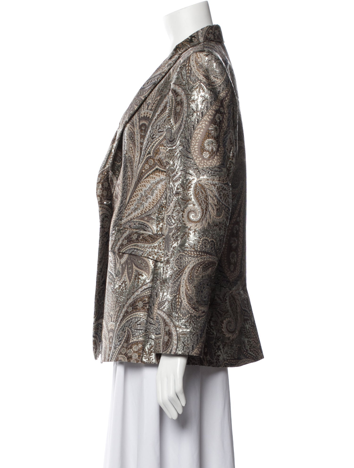 Etro Wool Paisley Print Blazer