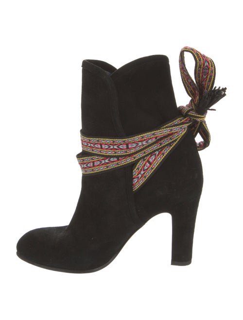 Etro Suede Patterned Lace-Up Boots
