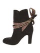 Etro Suede Patterned Lace-Up Boots