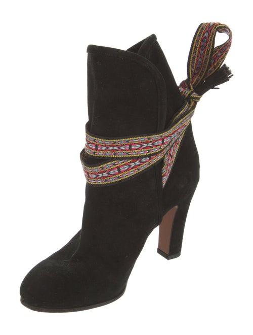 Etro Suede Patterned Lace-Up Boots
