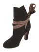 Etro Suede Patterned Lace-Up Boots