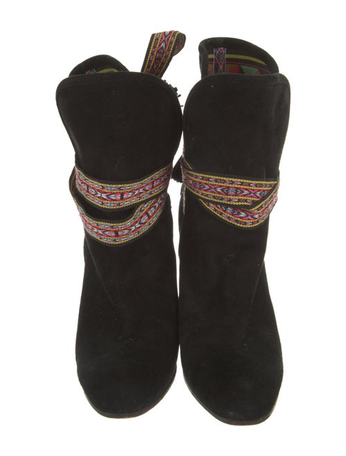 Etro Suede Patterned Lace-Up Boots