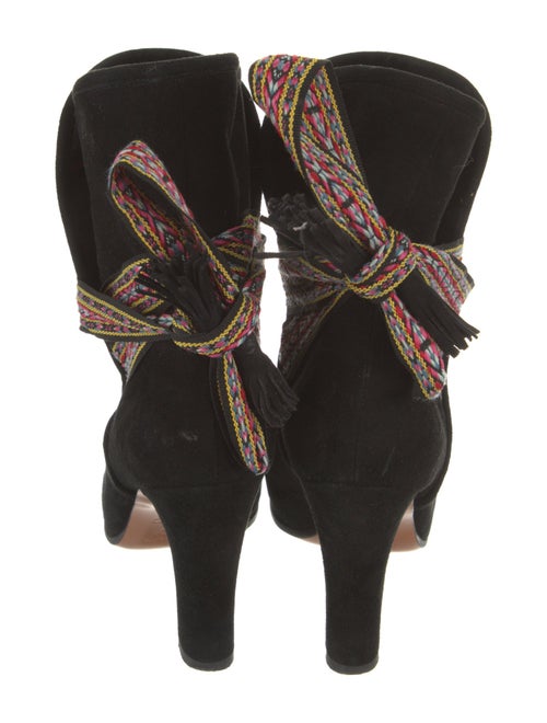 Etro Suede Patterned Lace-Up Boots