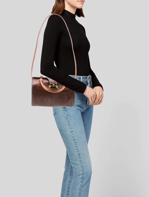 Etro Leather Top Handle Bag